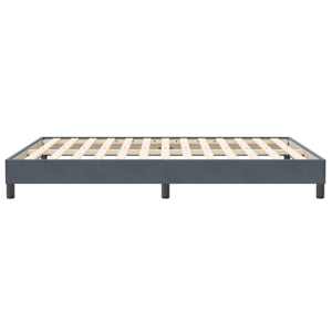 Postel Box Spring bez matrace tmavě šedá 160x210 cm samet - obrázek 6