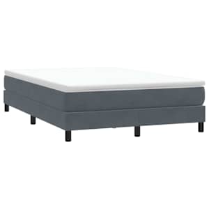 Box spring posteljni brez vzmetnico temno siv 160x210 cm žamet