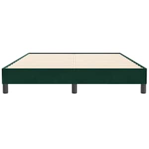 Postel Box Spring bez matrace tmavě zelená 160x210 cm samet - obrázek 5