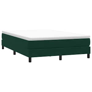 Postel Box Spring bez matrace tmavě zelená 160x210 cm samet - obrázek 1