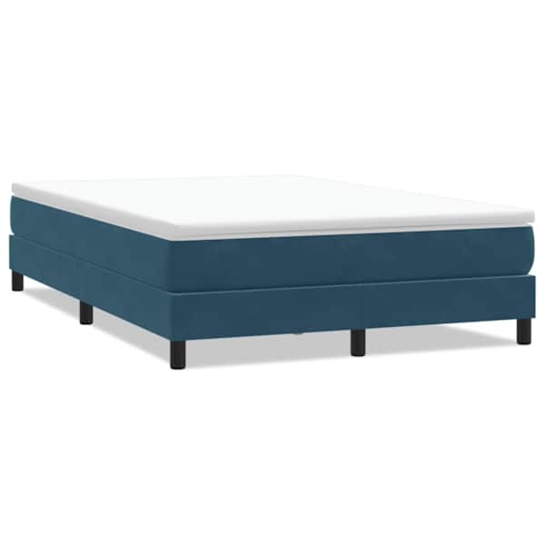 vidaXL Box Vedruvoodi ilma Madratsita Tumesinine 160x210 cm samet
