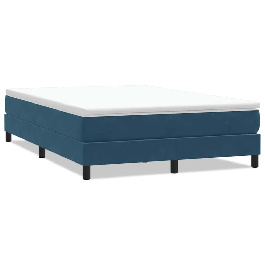 vidaXL Boxspring zonder matras fluweel donkerblauw 160x210 cm blauw, foto 3