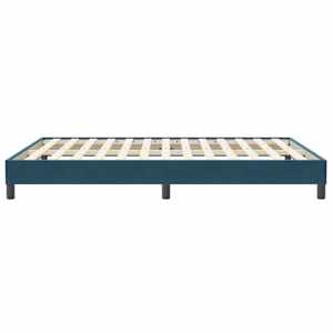 Postel Box Spring bez matrace tmavě modrá 160x210 cm samet - obrázek 6
