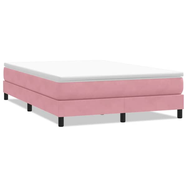 vidaXL Box Vedruvoodi ilma Madratsita Roosa 160x210 cm samet