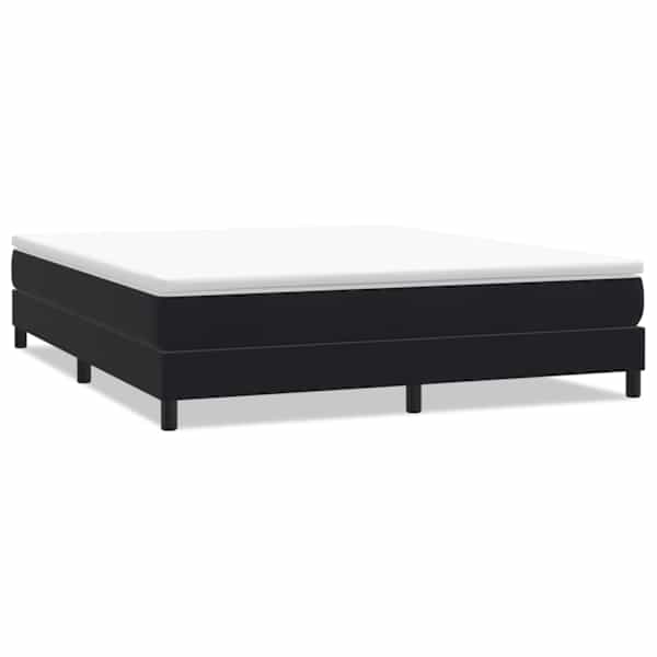 vidaXL Box Vedruvoodi ilma Madratsita Must 180x210 cm samet