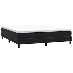 Postel Box Spring bez matrace černá 180x210 cm samet - obrázek 1