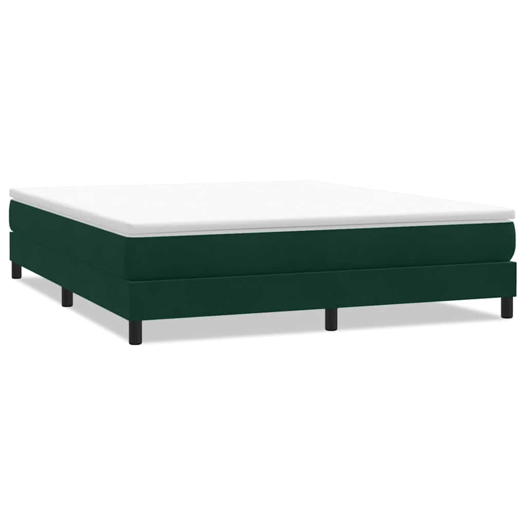 vidaXL Boxspring zonder matras fluweel donkergroen 180x210 cm groen, foto 3