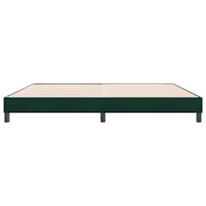 Postel Box Spring bez matrace tmavě zelená 180x210 cm samet - obrázek 5