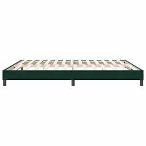 Postel Box Spring bez matrace tmavě zelená 180x210 cm samet - obrázek 6