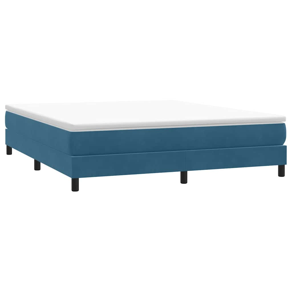 vidaXL Boxspringbett ohne Matratze Dunkelblau 180x210 cm Samt