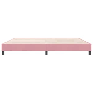 Postel Box Spring bez matrace růžová 180x210 cm samet - obrázek 5