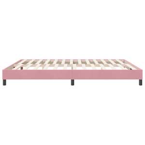 Postel Box Spring bez matrace růžová 180x210 cm samet - obrázek 6