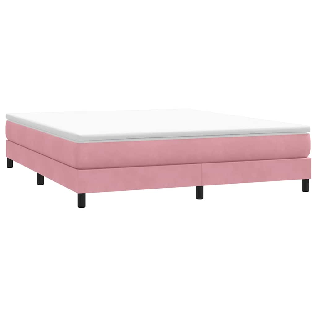 vidaXL Boxspringbett ohne Matratze Rosa 180x210 cm Samt