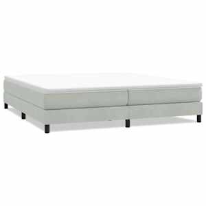 Postel Box Spring bez matrace světle šedá 200x210 cm Velvet - obrázek 2