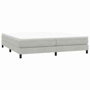 Postel Box Spring bez matrace světle šedá 200x210 cm Velvet - obrázek 3