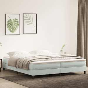 Postel Box Spring bez matrace světle šedá 200x210 cm Velvet - obrázek 1