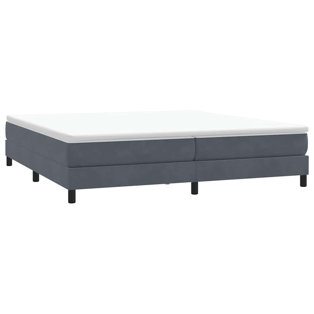 vidaXL Boxspringbed zonder matras 200x210 cm fluweel donkergrijs afbeelding