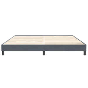 Postel Box Spring bez matrace tmavě šedá 200x210 cm samet - obrázek 5