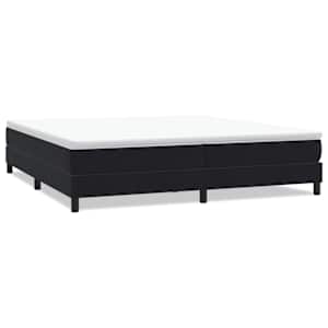 Postel Box Spring bez matrace černá 200x210 cm samet - obrázek 2