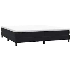 Postel Box Spring bez matrace černá 200x210 cm samet - obrázek 3