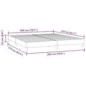 Postel Box Spring bez matrace černá 200x210 cm samet - obrázek 10