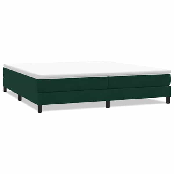 vidaXL Box Vedruvoodi ilma madratsita Tumeroheline 200x210 cm samet