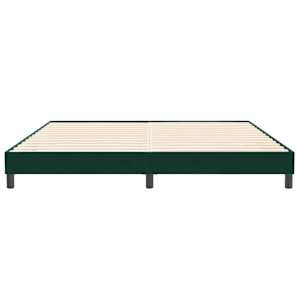 Postel Box Spring bez matrace tmavě zelená 200x210 cm samet - obrázek 5