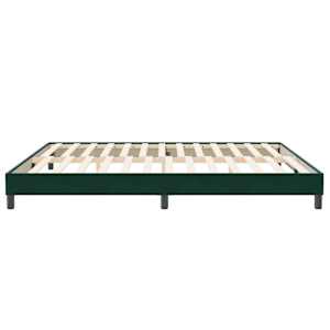 Postel Box Spring bez matrace tmavě zelená 200x210 cm samet - obrázek 6