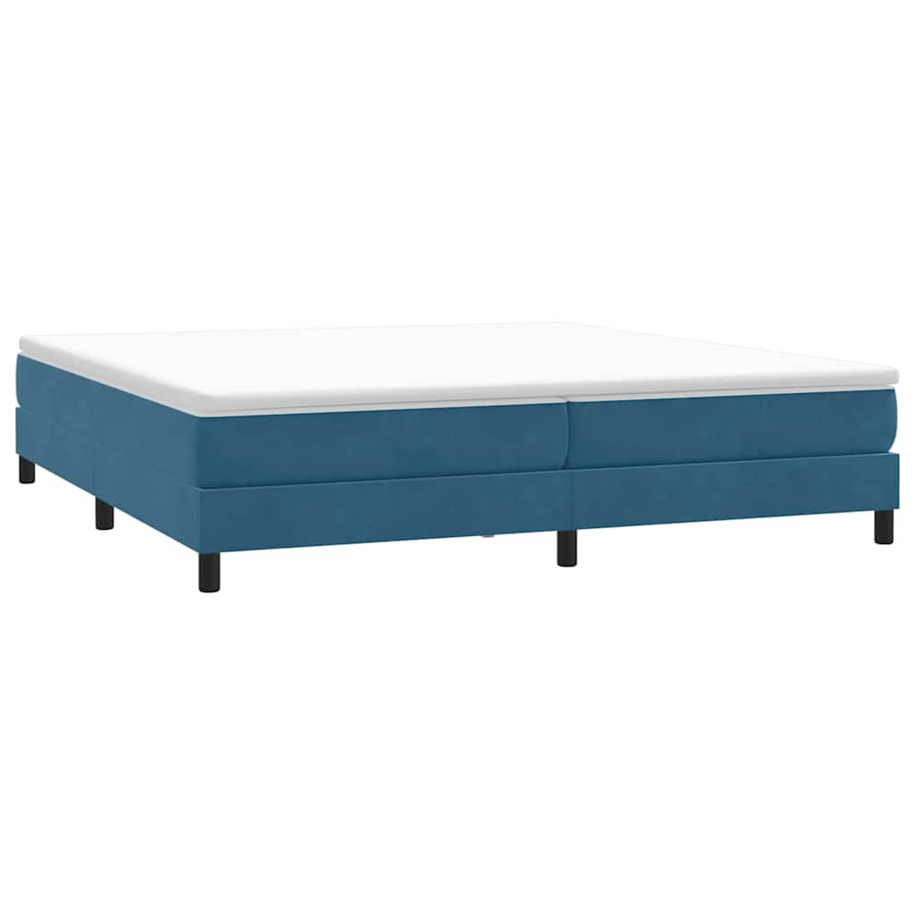 vidaXL Boxspring zonder matras fluweel donkerblauw 200x210 cm afbeelding