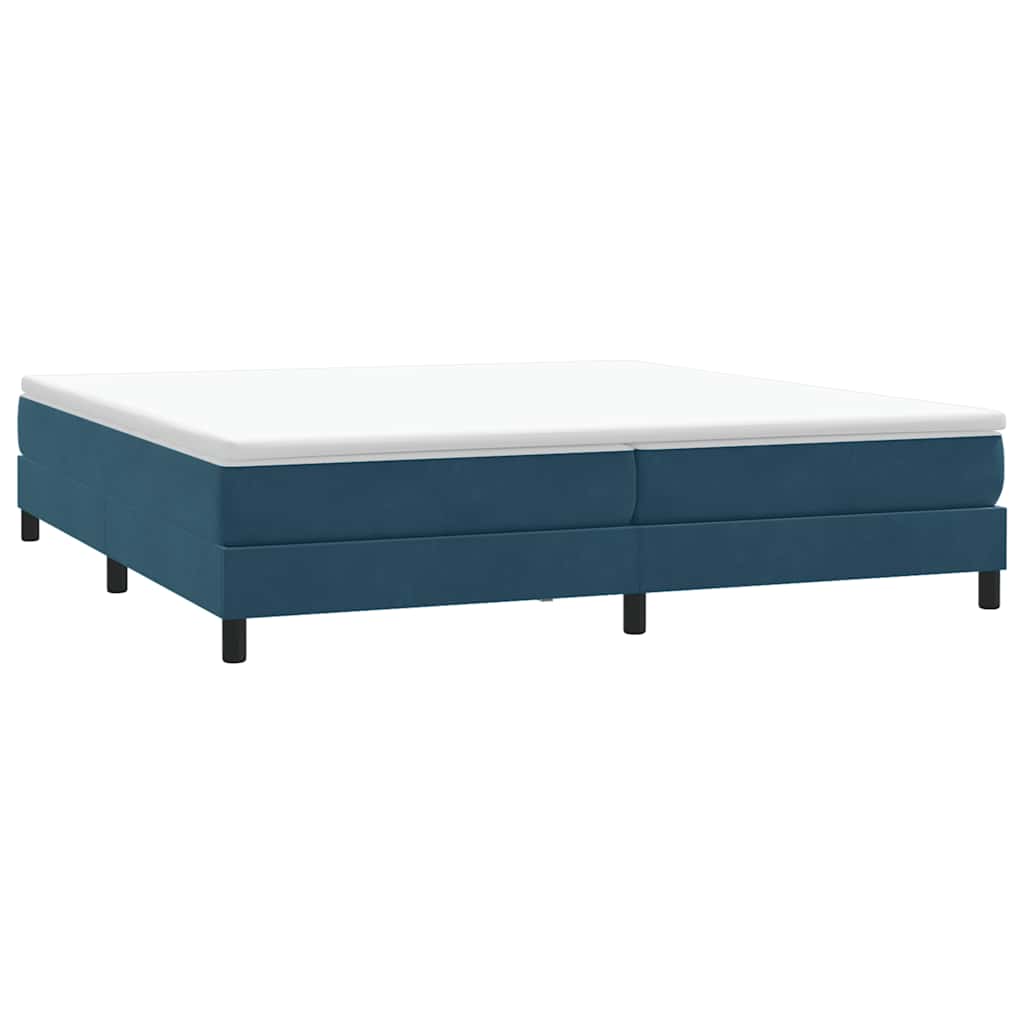 vidaXL Boxspring zonder matras fluweel donkerblauw 200x210 cm blauw, foto 2