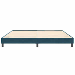Postel Box Spring bez matrace tmavě modrá 200x210 cm samet - obrázek 5