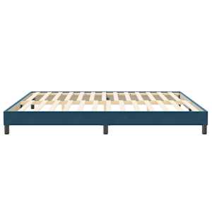 Postel Box Spring bez matrace tmavě modrá 200x210 cm samet - obrázek 6