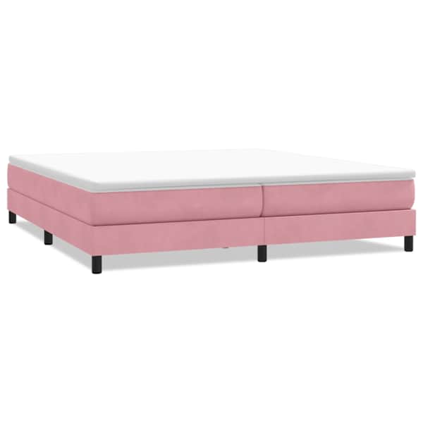 vidaXL Box Vedruvoodi ilma madratsita Roosa 200x210 cm samet