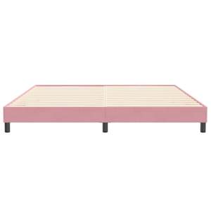 Postel Box Spring bez matrace růžová 200x210 cm samet - obrázek 5