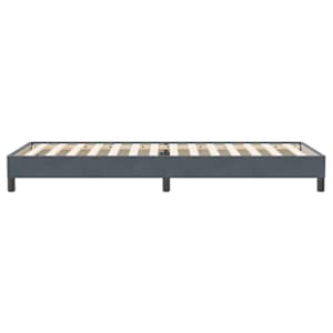 Postel Box Spring bez matrace tmavě šedá 90x220 cm samet - obrázek 6