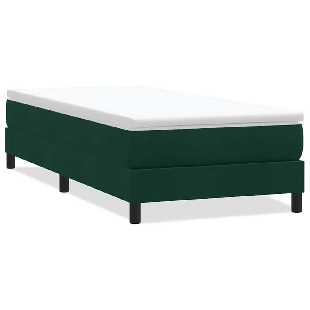 vidaXL Boxspring zonder matras fluweel donkergroen 90x220 cm groen, foto 3
