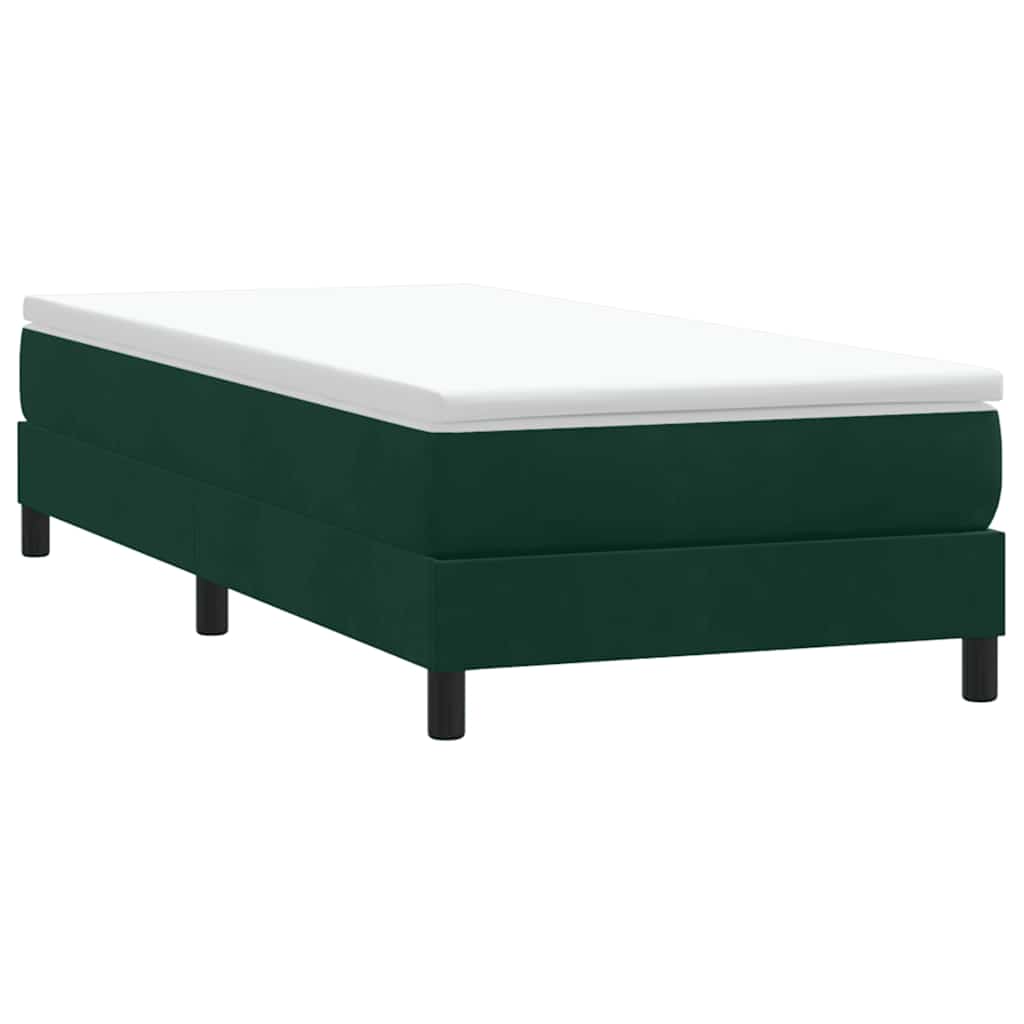 vidaXL Boxspring zonder matras fluweel donkergroen 90x220 cm groen, foto 2