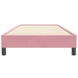 Postel Box Spring bez matrace růžový 90x220 cm samet - obrázek 5