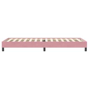 Postel Box Spring bez matrace růžový 90x220 cm samet - obrázek 6