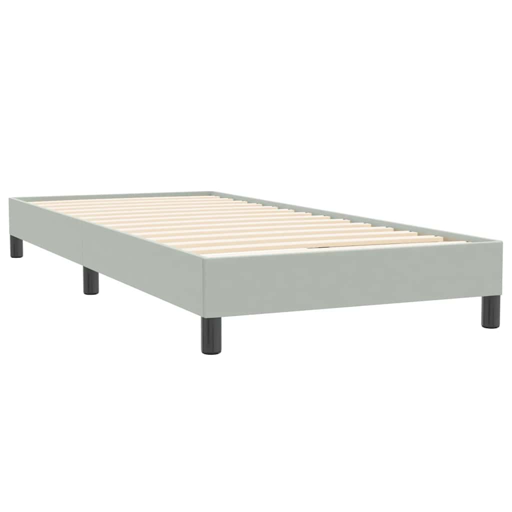 vidaXL Boxspring zonder matras fluweel lichtgrijs 100x220 cm grijs, foto 4