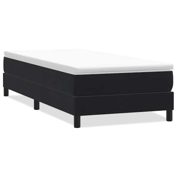 vidaXL Box Vedruvoodi ilma Madratsita Must 100x220 cm samet