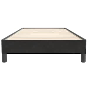 Postel Box Spring bez matrace černá 100x220 cm samet - obrázek 5
