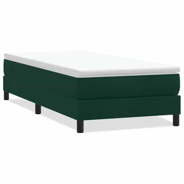 vidaXL Box Vedruvoodi ilma Madratsita Tumeroheline 100x220 cm samet