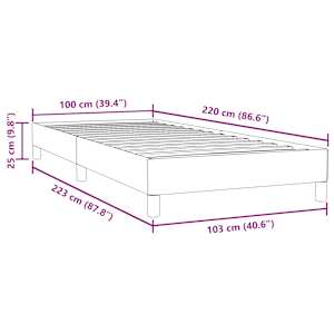 Postel Box Spring bez matrace černá 100x220 cm Růžový - obrázek 10