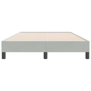 Postel Box Spring bez matrace světle šedá 120x220 cm samet - obrázek 5