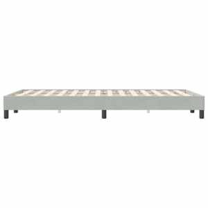 Postel Box Spring bez matrace světle šedá 120x220 cm samet - obrázek 6