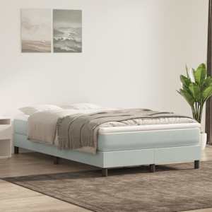 Box spring postelja brez vzmetnico svetlo siva 120x220 cm žamet