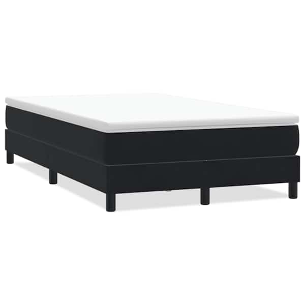 vidaXL Box Vedruvoodi ilma Madratsita Must 120x220 cm samet