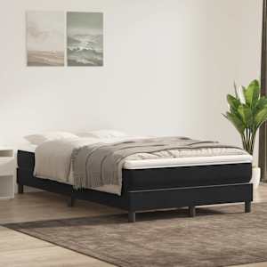Box Spring postelja brez vzmetnico črna 120x220 cm Žamet