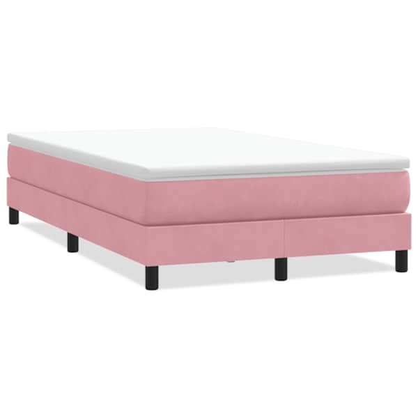 vidaXL Box Vedruvoodi ilma Madratsita Roosa 120x220 cm samet